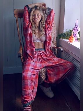 Free People Intimately Fallin' For Flannel Sleep Set XS&M